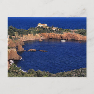 Europe, France, Theoule-sur-Mer. A tile-roofed Postcard