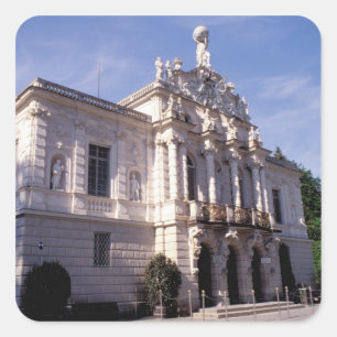 Europe, Germany, Bavaria, Linderhof. Linderhof Square Sticker