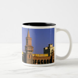 Europe, Germany, Berlin. Kreuzberg, Oberbaum Two-Tone Coffee Mug