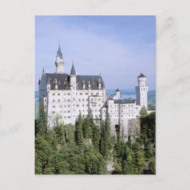 Europe, Germany, Neuschwanstein Castle, built Postcard (Front)