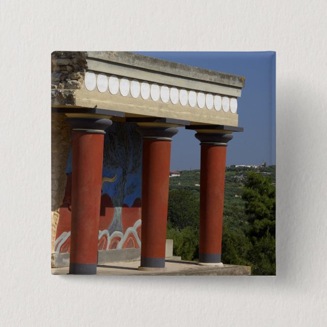 Europe, Greece, Crete (aka Kriti), Heraklion 15 Cm Square Badge (Front)