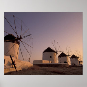 Europe, Greece, Cyclades Islands, Mykonos, Poster