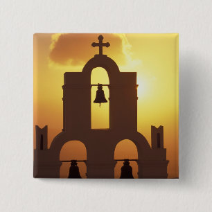 Europe, Greece, Cyclades Islands, Santorini, 15 Cm Square Badge