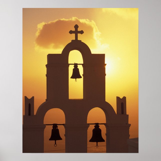 Europe, Greece, Cyclades Islands, Santorini, Poster (Front)