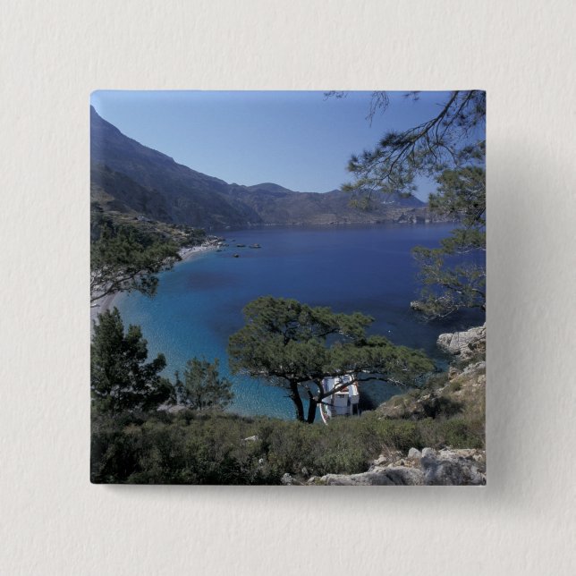 Europe, Greece, Karpathos, Dodecanese; Apella 15 Cm Square Badge (Front)