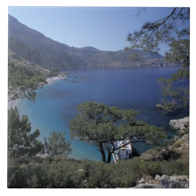 Europe, Greece, Karpathos, Dodecanese; Apella Tile (Front)