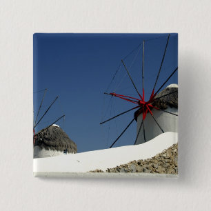 Europe, Greece, Mykonos. 15 Cm Square Badge