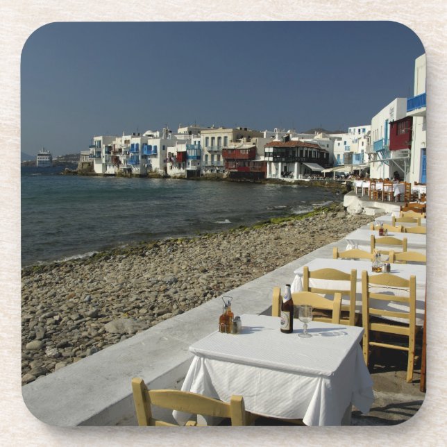 Europe, Greece, Mykonos. Views of the seaside Coaster (Front)