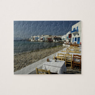 Europe, Greece, Mykonos. Views of the seaside Jigsaw Puzzle
