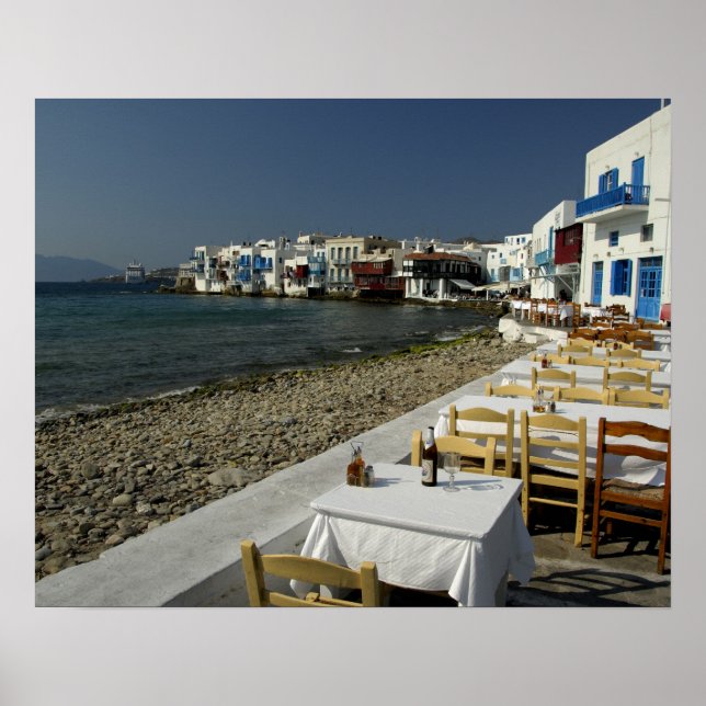 Europe, Greece, Mykonos. Views of the seaside Poster (Front)