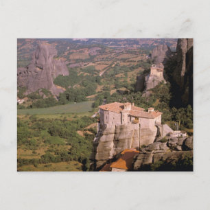 Europe, Greece, Thessaly, Meteora, Kastraki. Postcard