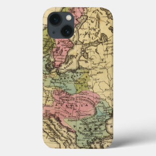 Europe Hand Coloured Atlas Map 2 iPhone 13 Case
