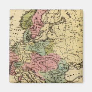 Europe Hand Coloured Atlas Map 2 Magnet