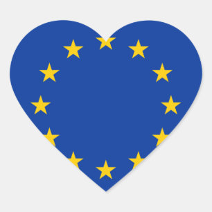 europe heart sticker