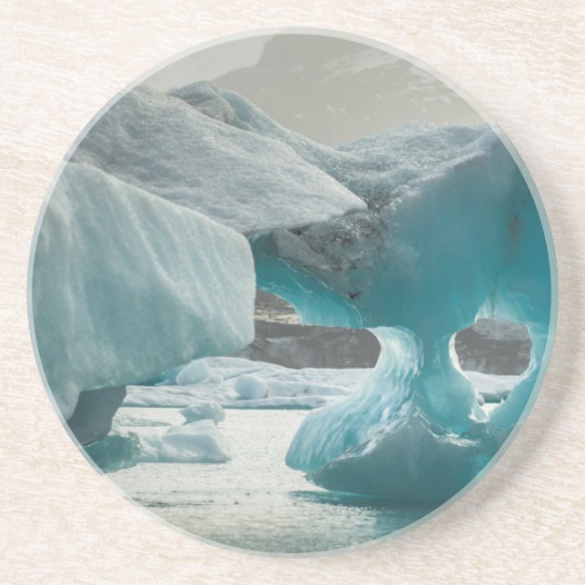 Europe, Iceland, JokUSArlon. Iceberg Formations Coaster (Front)