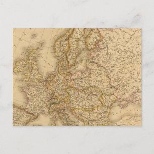 Europe in 1789 postcard