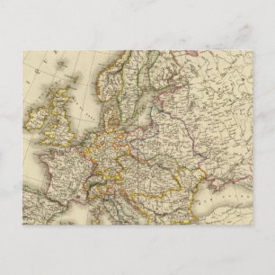 Europe in 1789 postcard
