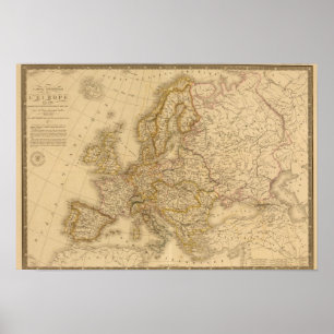 Europe in 1789 poster