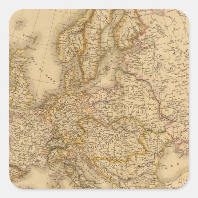Europe in 1789 square sticker (Front)