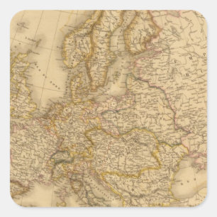 Europe in 1789 square sticker