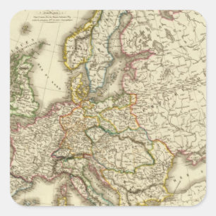 Europe in 1813 2 square sticker