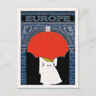 Europe in Rain Postcard