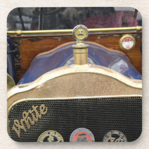 Europe, Ireland, Dublin. Vintage auto, White 2 Coaster