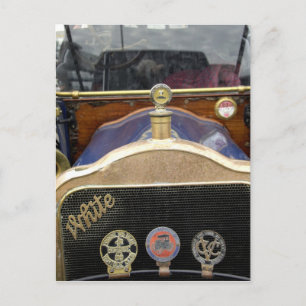 Europe, Ireland, Dublin. Vintage auto, White 2 Postcard