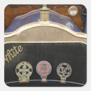 Europe, Ireland, Dublin. Vintage auto, White Square Sticker