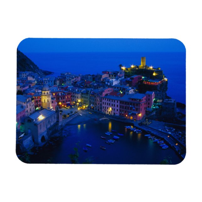 Europe, Italy, Cinque Terre, Vernazza. Hillside Magnet (Horizontal)