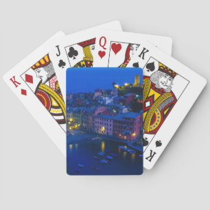 Europe, Italy, Cinque Terre, Vernazza. Hillside Playing Cards