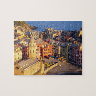 Europe, Italy, Cinque Terre. Village of Vernazza Jigsaw Puzzle
