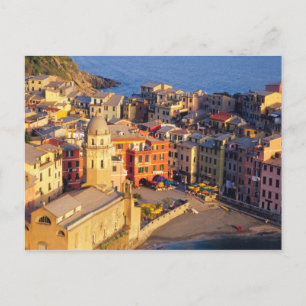 Europe, Italy, Cinque Terre. Village of Vernazza Postcard
