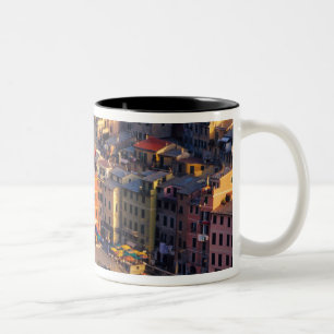 Europe, Italy, Cinque Terre. Village of Vernazza Two-Tone Coffee Mug