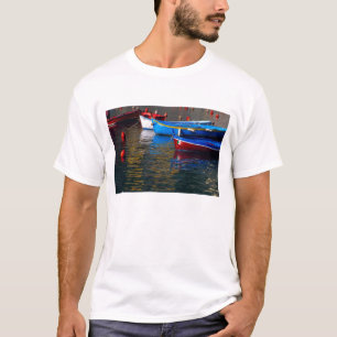 Europe, Italy, Cinque Terry, boats in Vernazza T-Shirt