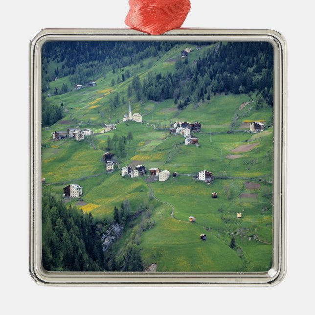 Europe, Italy, Dolomite Alps. This tiny village Metal Ornament (Front)