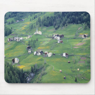 Europe, Italy, Dolomite Alps. This tiny village Mouse Pad