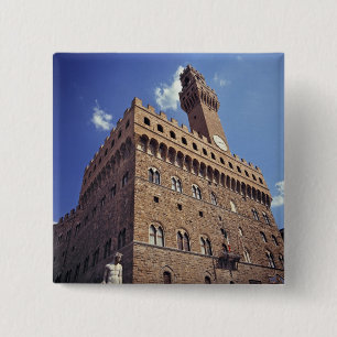 Europe, Italy, Florence. The mediaeval Plazzo 15 Cm Square Badge