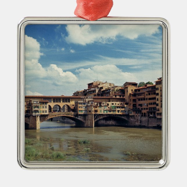 Europe, Italy, Florence. The Ponte Vecchio Metal Ornament (Front)