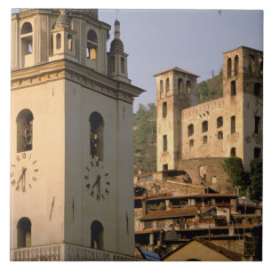 Europe, Italy, Liguria, Dolceacqua: Riviera di Ceramic Tile