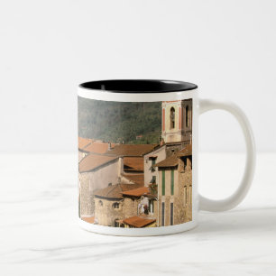 Europe, Italy, Liguria, Riviera di Ponente, Two-Tone Coffee Mug