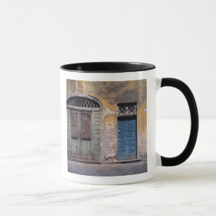 Europe, Italy, Lucca. These old doors add Mug