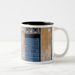 Europe, Italy, Lucca. These old doors add Two-Tone Coffee Mug