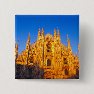 Europe, Italy, Milan, Cathedral of Milan 15 Cm Square Badge