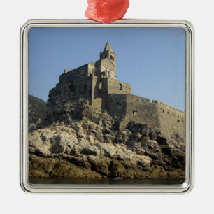 Europe, Italy, Portovenere aka Porto Venere. 2 Metal Tree Decoration
