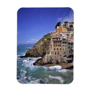 Europe, Italy, Riomaggiore. Riomaggiore is built Magnet