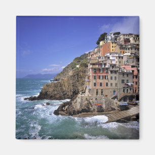 Europe, Italy, Riomaggiore. Riomaggiore is built Magnet