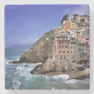 Europe, Italy, Riomaggiore. Riomaggiore is built Stone Coaster