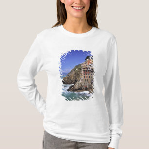 Europe, Italy, Riomaggiore. Riomaggiore is built T-Shirt