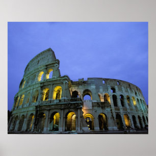 Europe, Italy, Rome. Evening view of the Poster